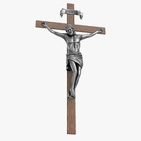 Religious Crucifix Jesus on Cross Silver