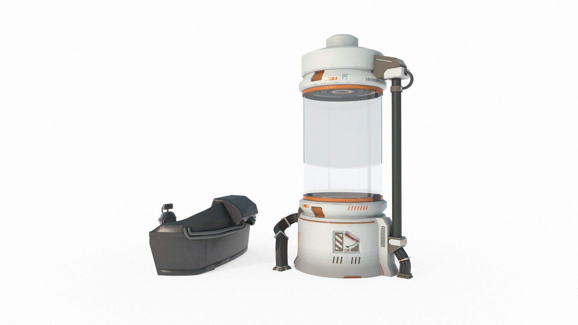 3D Futuristic Science Fiction Experiment Tank - TurboSquid 2279869