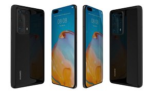 huawei p40 pro black 3D model