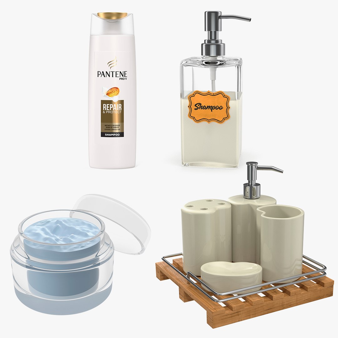 Bathroom Accessories 3D Models Collection 3D model preview