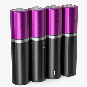 AAA Four Battery 3D Model