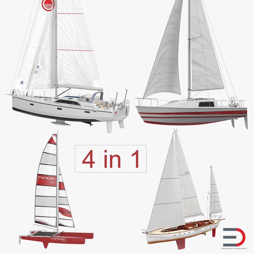 Sailing Yachts Collection 2 3D model preview