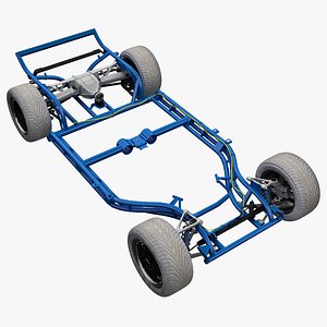 3d model corvette chassis