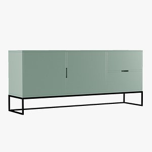 3D model Sideboard Green Modern