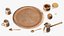 Traditionelles arabisches Kaffeeset auf Holztisch