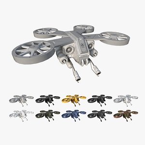 10 SciFi Military Drone J Collection - War Vehicle Fantasy
