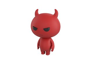 3D model rigged devil character