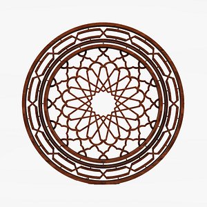 islamic decor window trim 3D