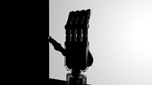 3D model rigged robotic arm