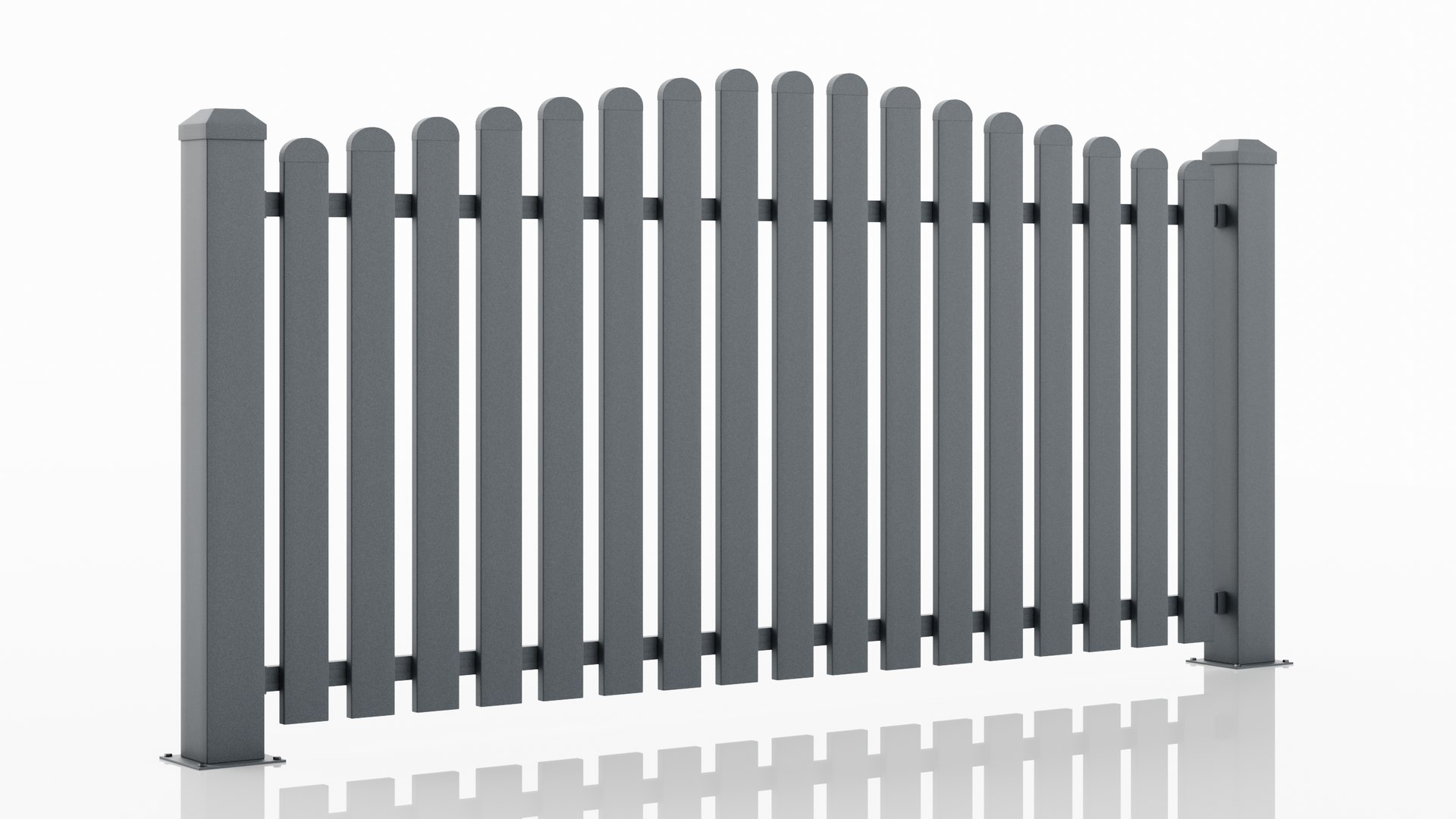 Aluminum Fence Panel -Model 3 - 3D model - TurboSquid 2059482