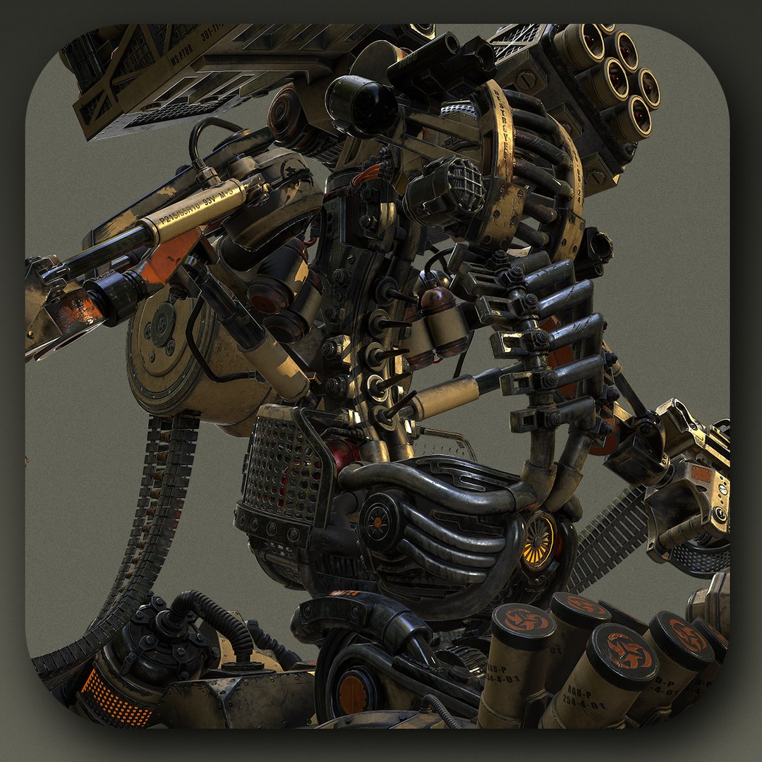 sci-fi cyborgdestroyer 3d max