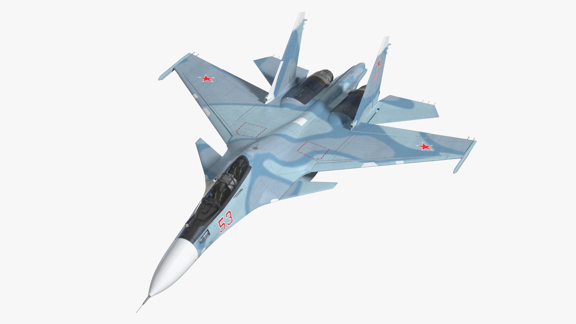 Su-30 Jet Fighter in Flight 3D model preview