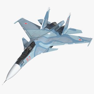 Su-30 Jet Fighter in Flight model