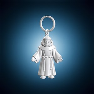 Saint Francis Robe Keychain 3D Printable Model 3D model