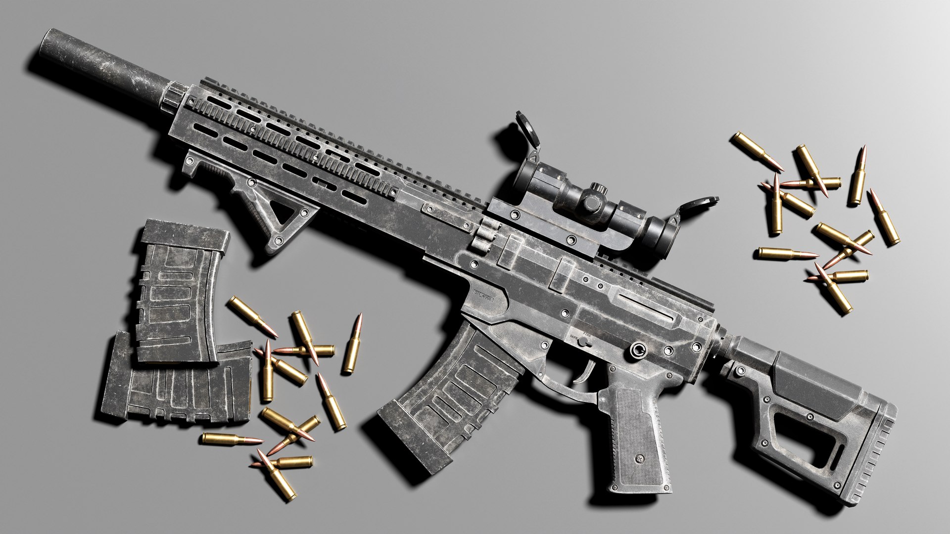 3D AR-01 Tactical Assault Rifle Game Ready - TurboSquid 2370417