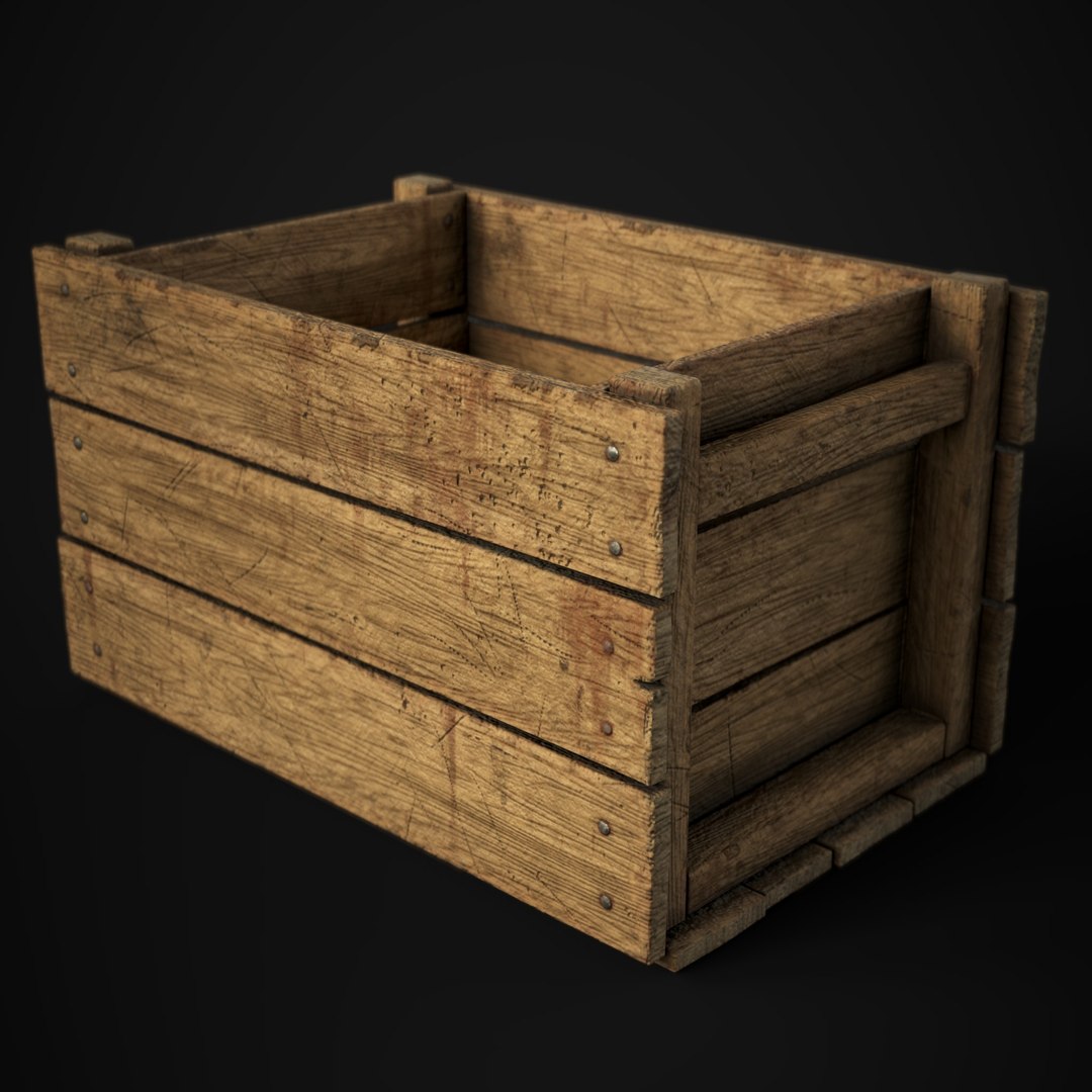 3D wooden crate model - TurboSquid 1311165