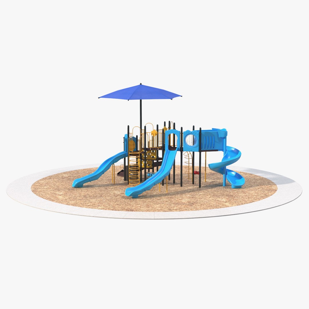 Outdoor Kids Playground Playset 3D model preview