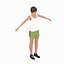 Beindrehung Touch Übung Frau Animation