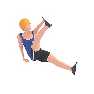3D animations exercise woman