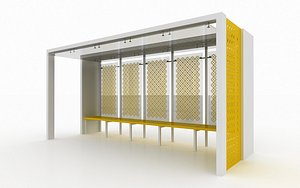 3D bus station model