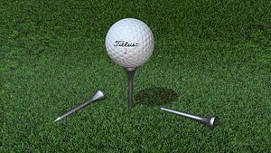 3D golf ball tees model