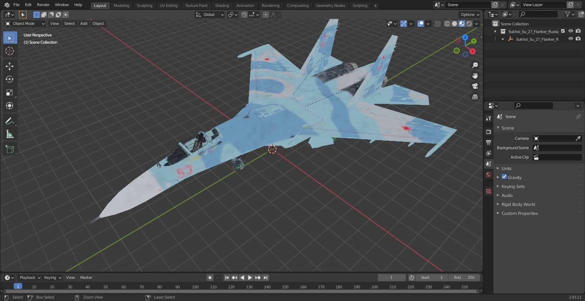 3D Sukhoi Su-27 Flanker Russian Fighter Aircraft model https://p.turbosquid.com/ts-thumb/kQ/j72NaH/Lf/sukhoisu27flankerrussianfighteraircraftvray3dmodel027/jpg/1666902021/1920x1080/fit_q87/27ad043e828294763e7226d4f7f90cebfd77cc18/sukhoisu27flankerrussianfighteraircraftvray3dmodel027.jpg