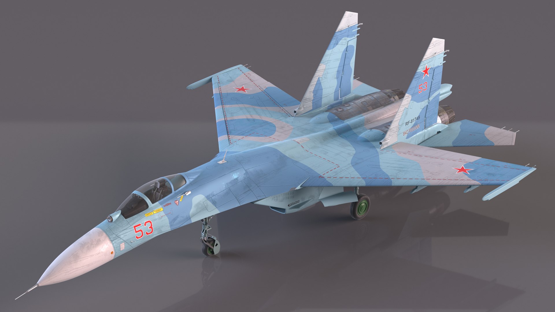 3D Sukhoi Su-27 Flanker Russian Fighter Aircraft model https://p.turbosquid.com/ts-thumb/kQ/j72NaH/uv/sukhoisu27flankerrussianfighteraircraftvray3dmodel006/jpg/1666901948/1920x1080/fit_q87/ee575a9b8fc4c1f90a6be5da1b124b35abff0894/sukhoisu27flankerrussianfighteraircraftvray3dmodel006.jpg