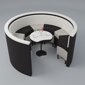 3ds restaurant sofa