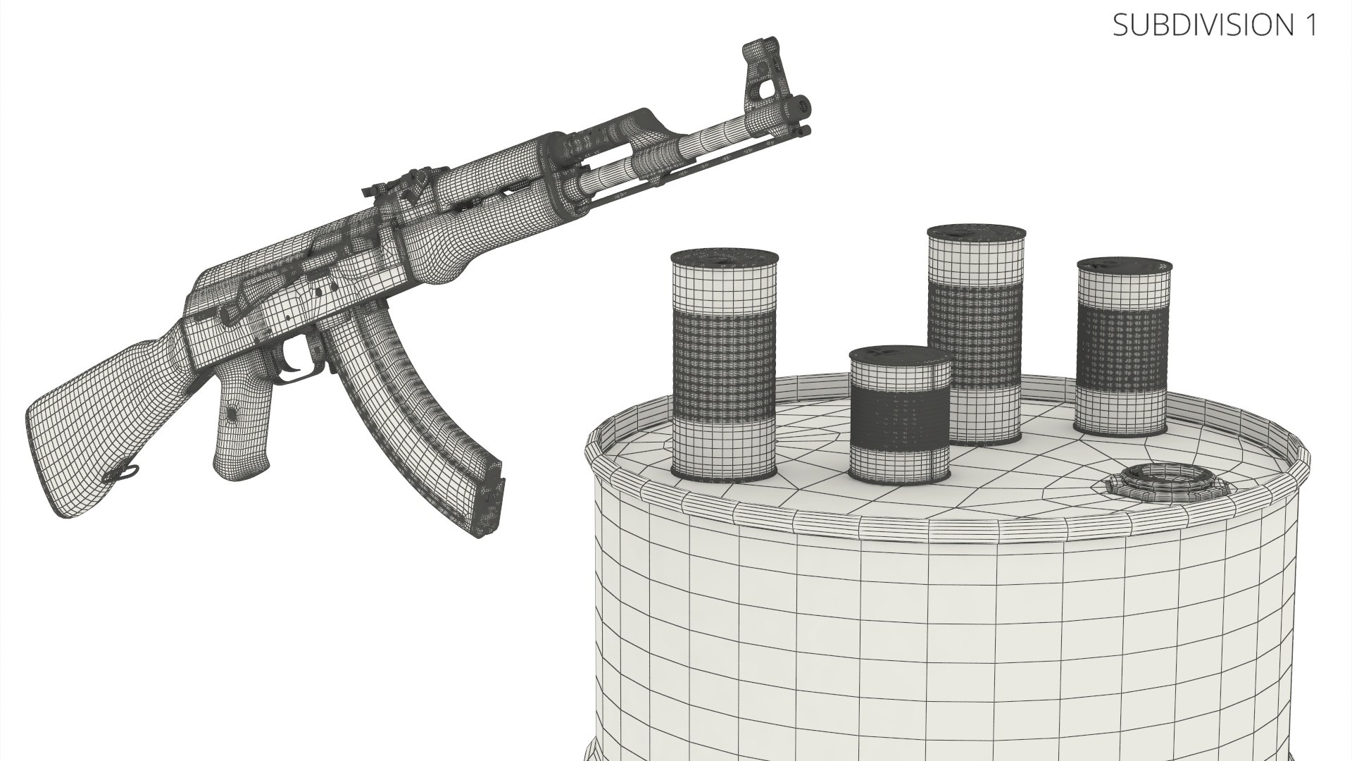 Damaged Military Barrel with AK and Tin Cans 3D model https://p.turbosquid.com/ts-thumb/kQ/mqb5hX/nk/damaged_military_barrel_with_ak_and_tin_cans_012/jpg/1755132821/1920x1080/fit_q87/ca73e641dbec6e1789b895e9f06089517a6673ee/damaged_military_barrel_with_ak_and_tin_cans_012.jpg