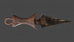 western-african african dagger 3D model