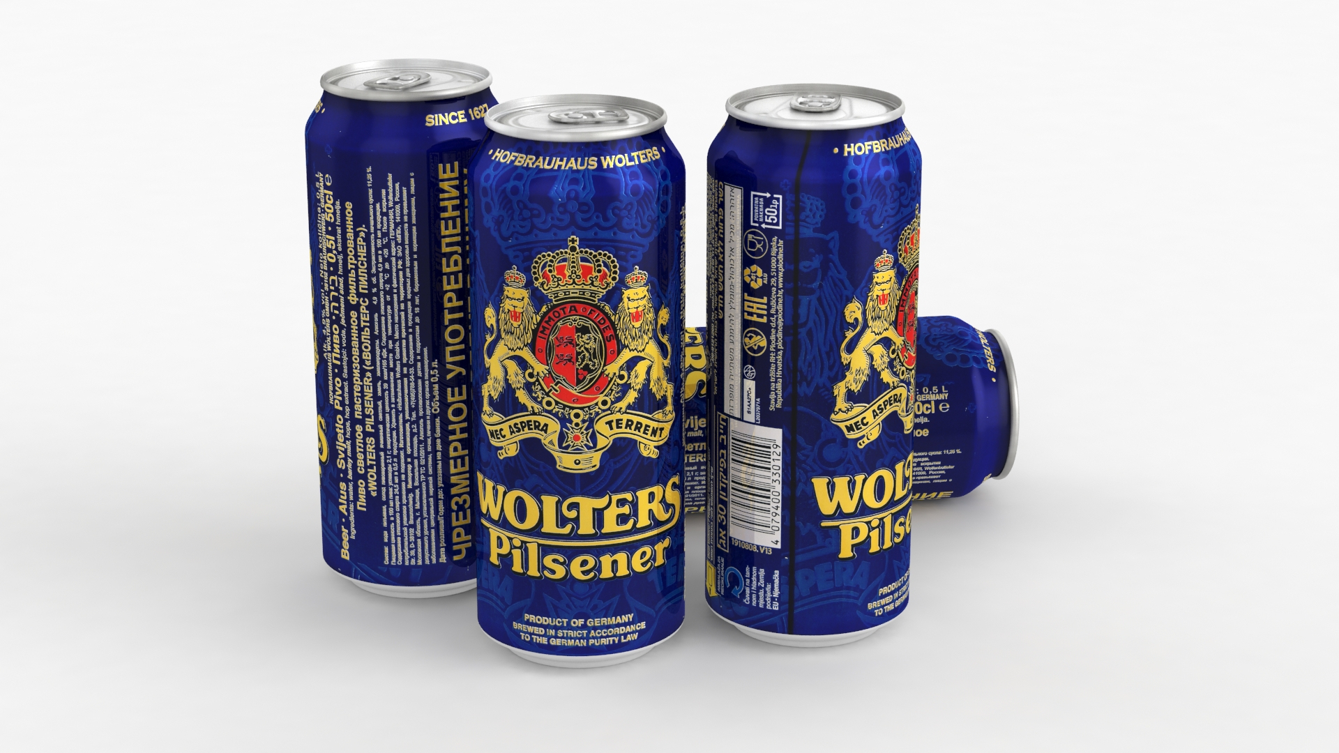 Beer Can Wolters Pilsener 500ml 2021 3D model - TurboSquid 1763361