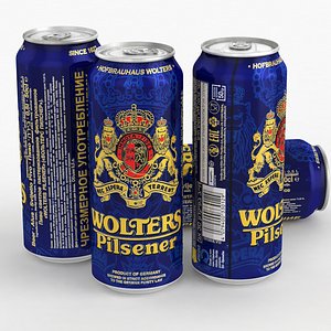 Beer Can Wolters Pilsener 500ml 2021 3D model
