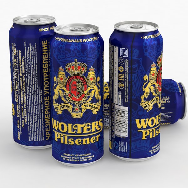Beer Can Wolters Pilsener 500ml 2021 3D model
