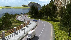 Coastal road in Blender