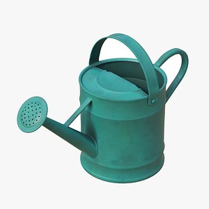Metal Watering Can Painted