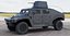 Military Vehicle Humvee Gunner Turret HMMWV Concept Black Color
