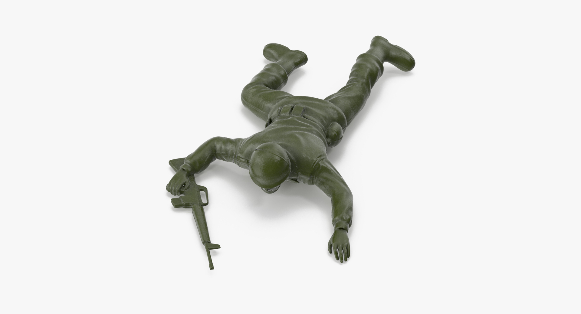 3d Plastic Toy Soldier Crawling Model
