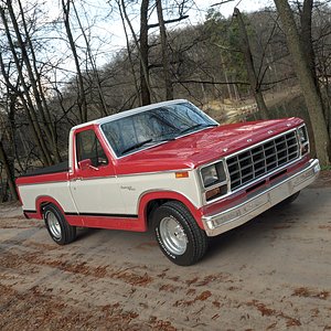 Ford F Series Ranger 1980 Pickup Truck Red 3D