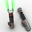 Luke Skywalker Lightsaber 2 Set 3D Models