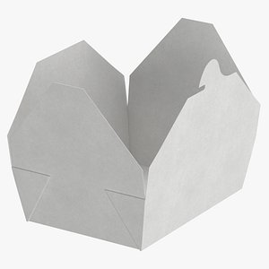 3D model Chinese Food Box 03 Open