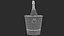 3D Closed Champagne Bottle On Ice Bucket model