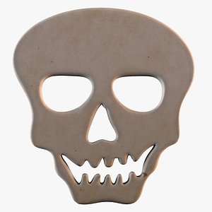 3D model skull silhouette