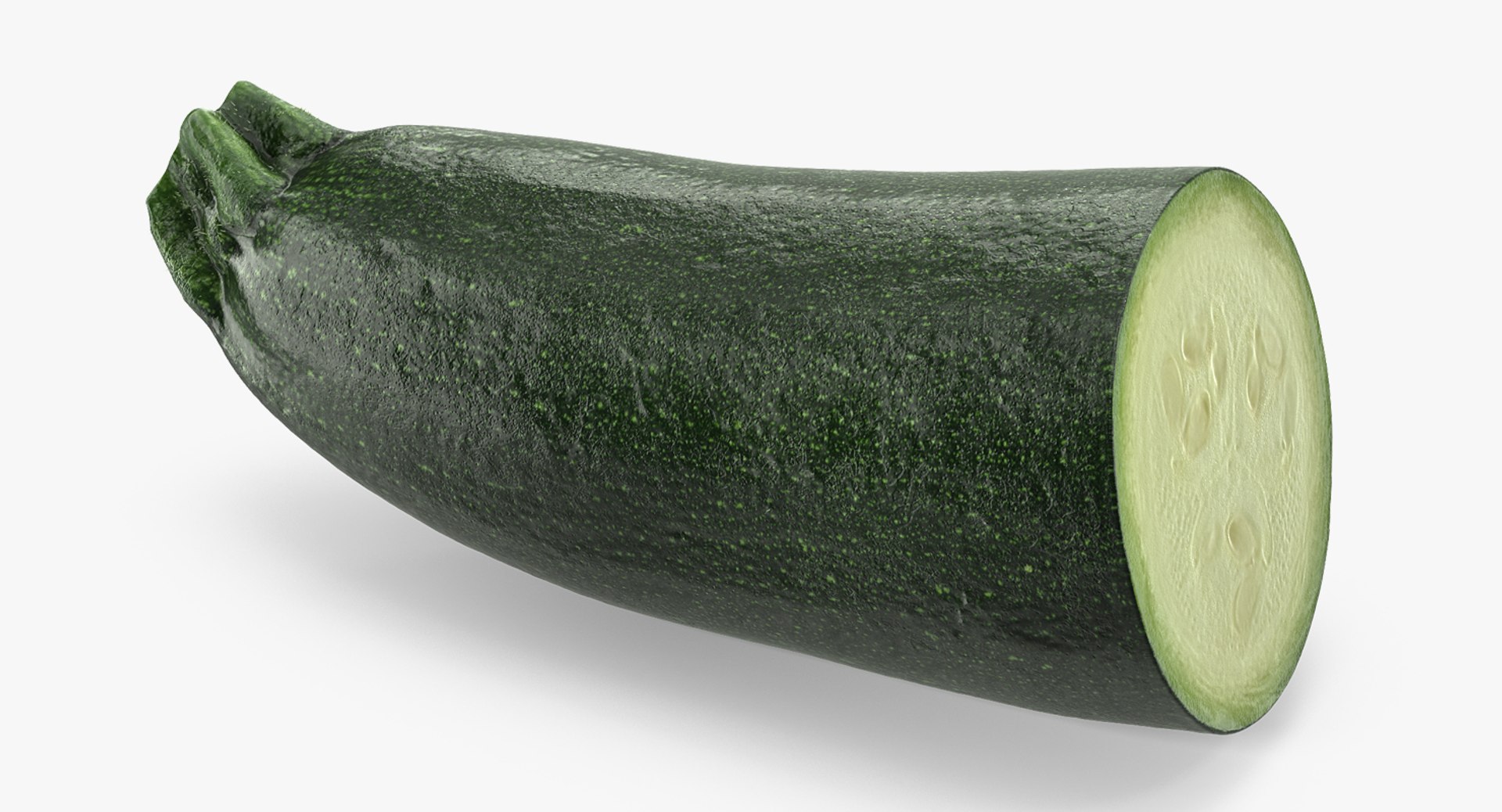 Zucchini Half 3D Model 3D model preview