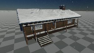 gameready hut winter 3D