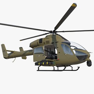 3D model attack helicopter rigged copters