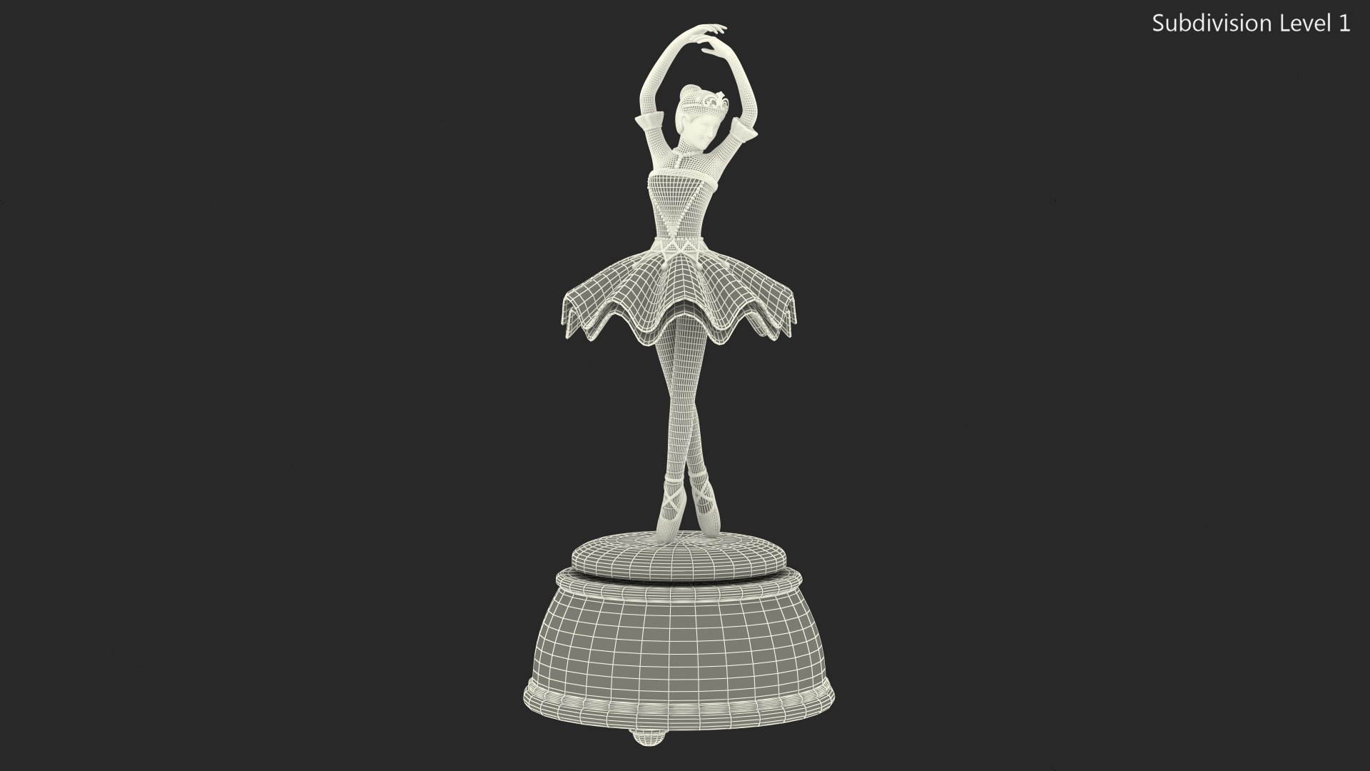 Modello 3D Carillon ballerina bianco - TurboSquid 1870653