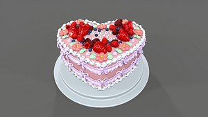3D heart cake