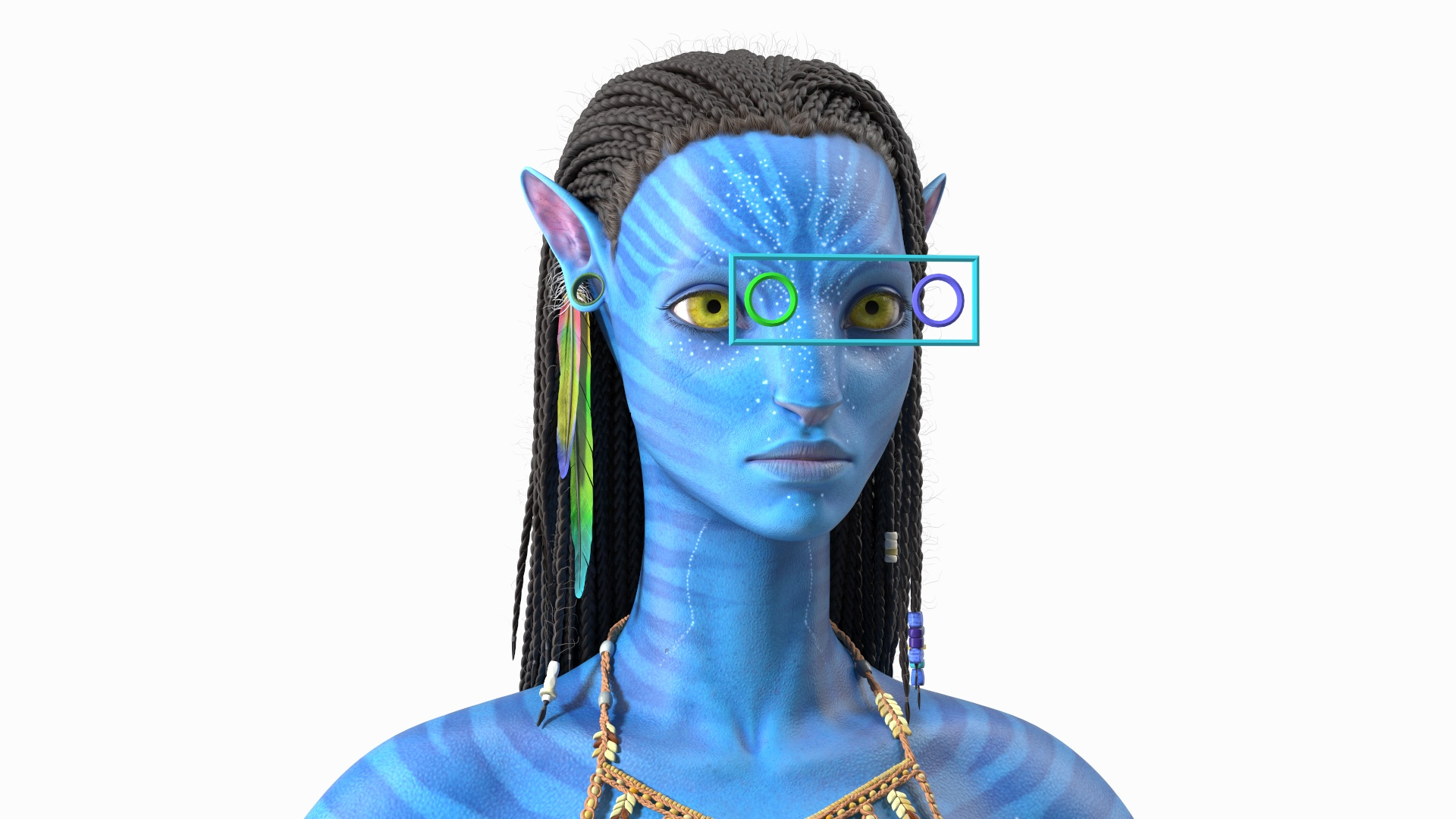 The necklace Neytiri (Zoe Saldana) in Avatar | Spotern