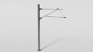 3D model British catenary wire mast