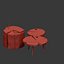Set of coffee tables from the stump and slab